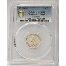 AUSTRALIA 1918 . SIXPENCE . PCGS GENUINE AUSTRALIA 1918 . SIXPENCE . PCGS GENUINE